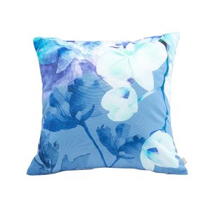 Watercolor Floral Blue Cushion