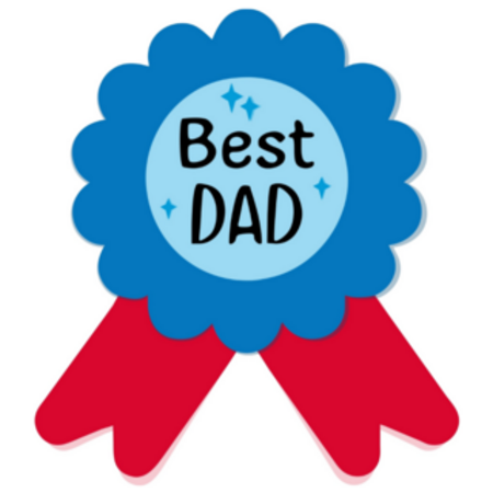 Best Dad, Father's Day Ribbon Sticker