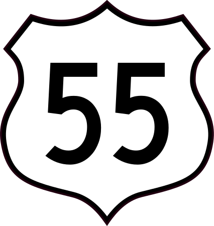 Highway 55 Sign Sticker