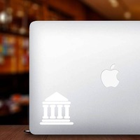 Court House Sticker on a Laptop example