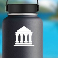 Court House Sticker on a Water Bottle example