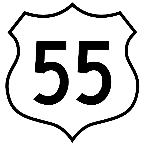 Highway 55 Sign Magnet