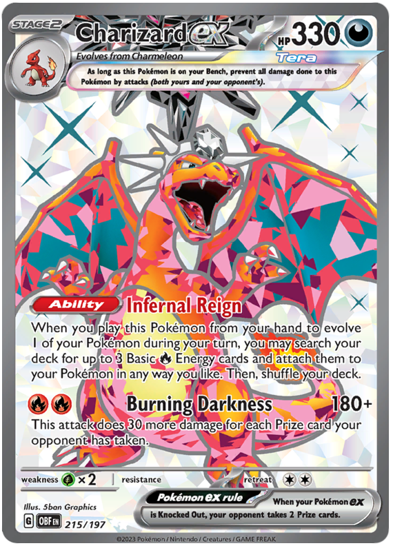 Charizard ex - Obsidian Flames #215 Pokemon Card