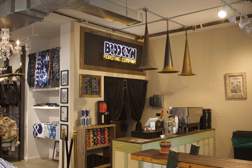 Brooklyn Roasting Company located inside Brooklyn Denim Co. in 2020