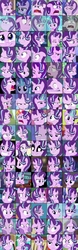 Size: 1008x3230 | Tagged: safe, edit, edited screencap, screencap, firelight, starlight glimmer, pony, unicorn, a hearth's warming tail, a royal problem, all bottled up, celestial advice, equestria girls, equestria girls specials, every little thing she does, g4, my little pony equestria girls: mirror magic, my little pony: friendship is magic, no second prances, rock solid friendship, school daze, shadow play, the crystalling, the cutie map, the cutie re-mark, the maud couple, the parent map, to change a changeling, to where and back again, uncommon bond, angry, biting, board game, boop, canterlot high, close-up, clothes, collage, compilation, cropped, crystal empire, cute, dragon pit, faic, female, filly, filly starlight glimmer, food, frown, glimmerbetes, glimmerposting, grin, headscarf, levitation, lidded eyes, lip bite, magic, meme, multeity, nervous, nervous smile, our town, popcorn, quiet, ragelight glimmer, raised eyebrow, s5 starlight, scarf, scrunchy face, self-boop, sire's hollow, smiling, sparkly eyes, squishy cheeks, starlight cluster, starlight says bravo, telekinesis, the many faces of starlight glimmer, tired, tongue bite, train station, trixie's puppeteering, twilight's castle, wall of tags, welcome home twilight, younger