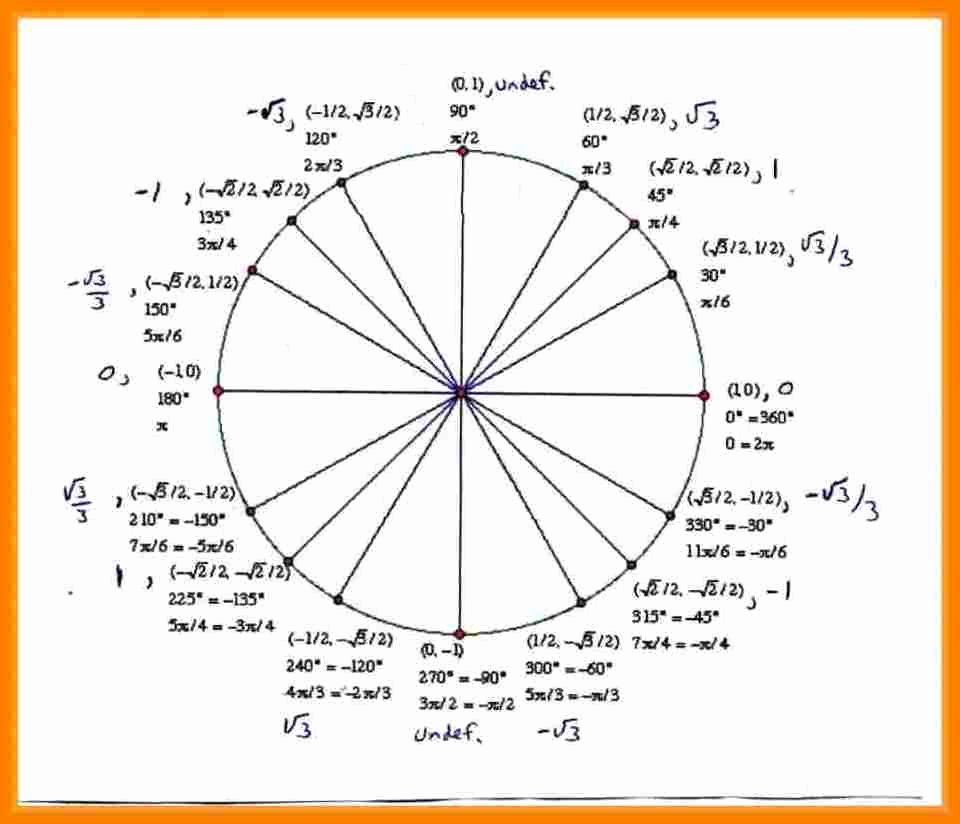 Blank Unit Circle Pdf Fresh 8 Unit Circle Template