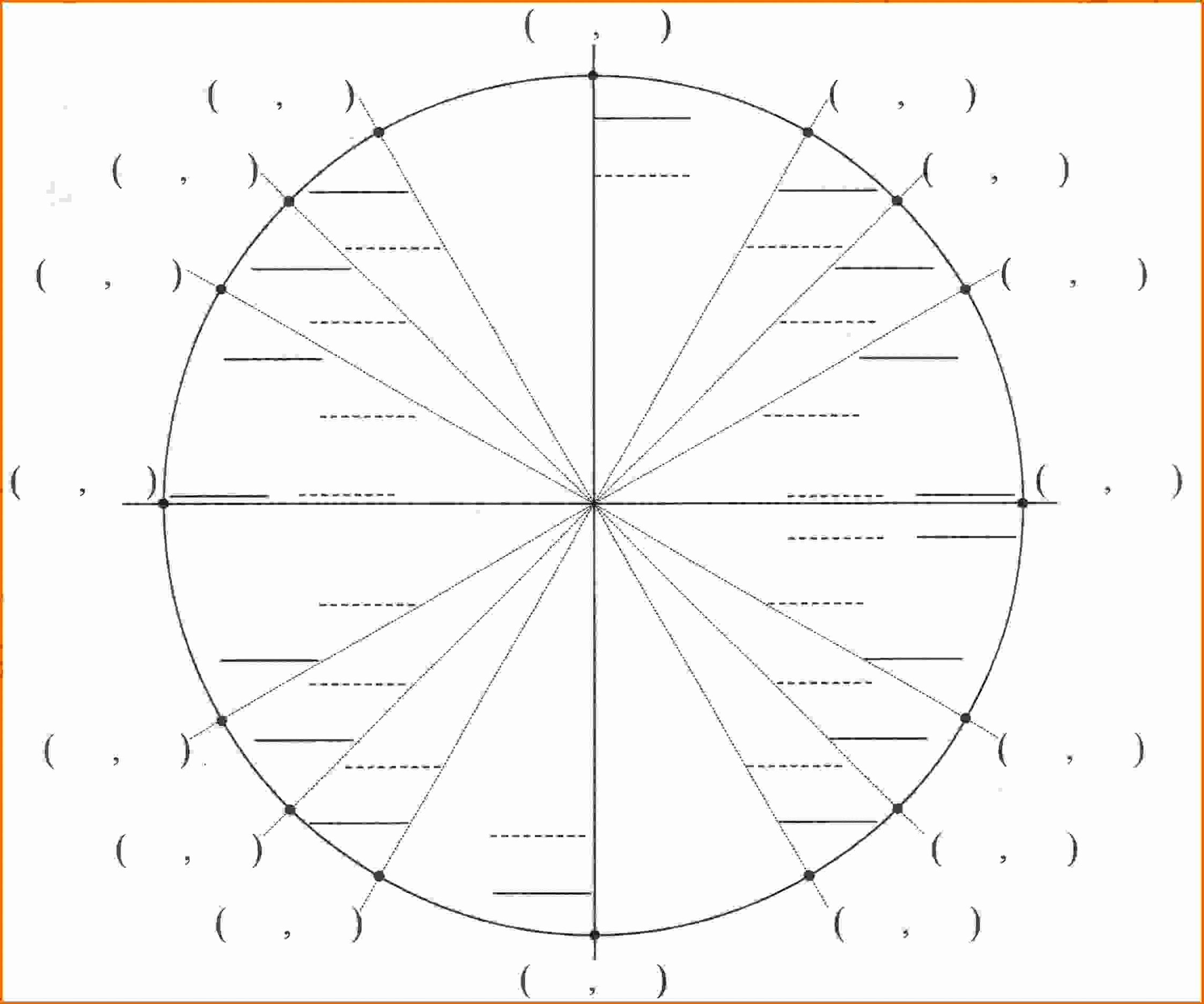 Blank Unit Circle Pdf Inspirational Printable Blank Unit Circle Worksheet Template Pdf