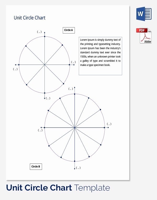 Blank Unit Circle Pdf New Unit Circle Chart Template – 20 Free Word Pdf format