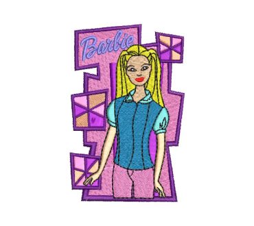 Barbie with Letter Box Embroidery Designs