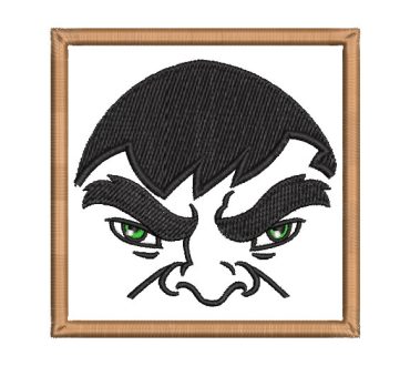 Hulk Rostro en Cuadro Diseños de Bordado