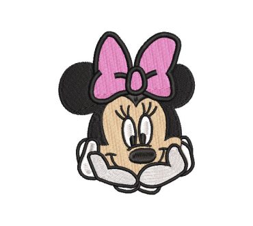 Minnie Mouse Manos en la cara Diseños de Bordado