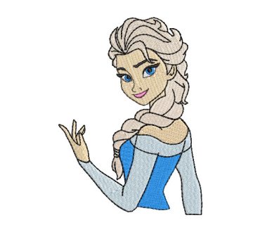 Princesa Elsa Frozen Lenvantado la Mano Diseños de Bordado