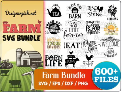 600+ Farm Svg Bundle