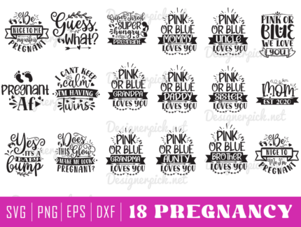 Pregnancy svg bundle