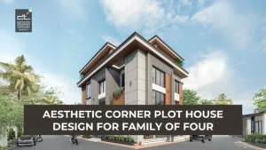 Corner plot house design for a family of four banner image