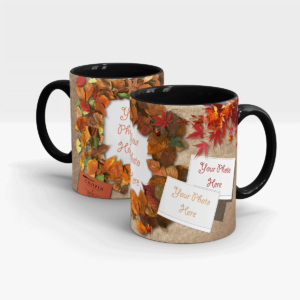 Autumn Leafs Customized Mug-Black