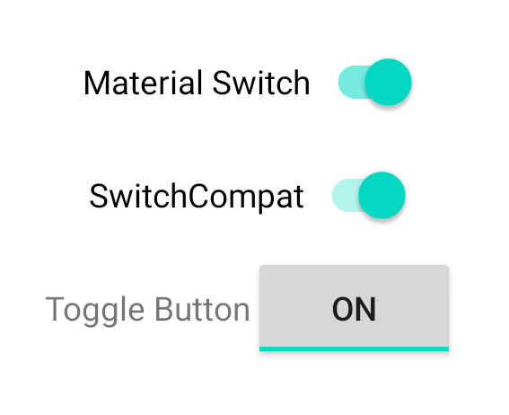 SwitchMaterial وSwitchCompat وAppCompatToggleButton
عناصر التحكّم