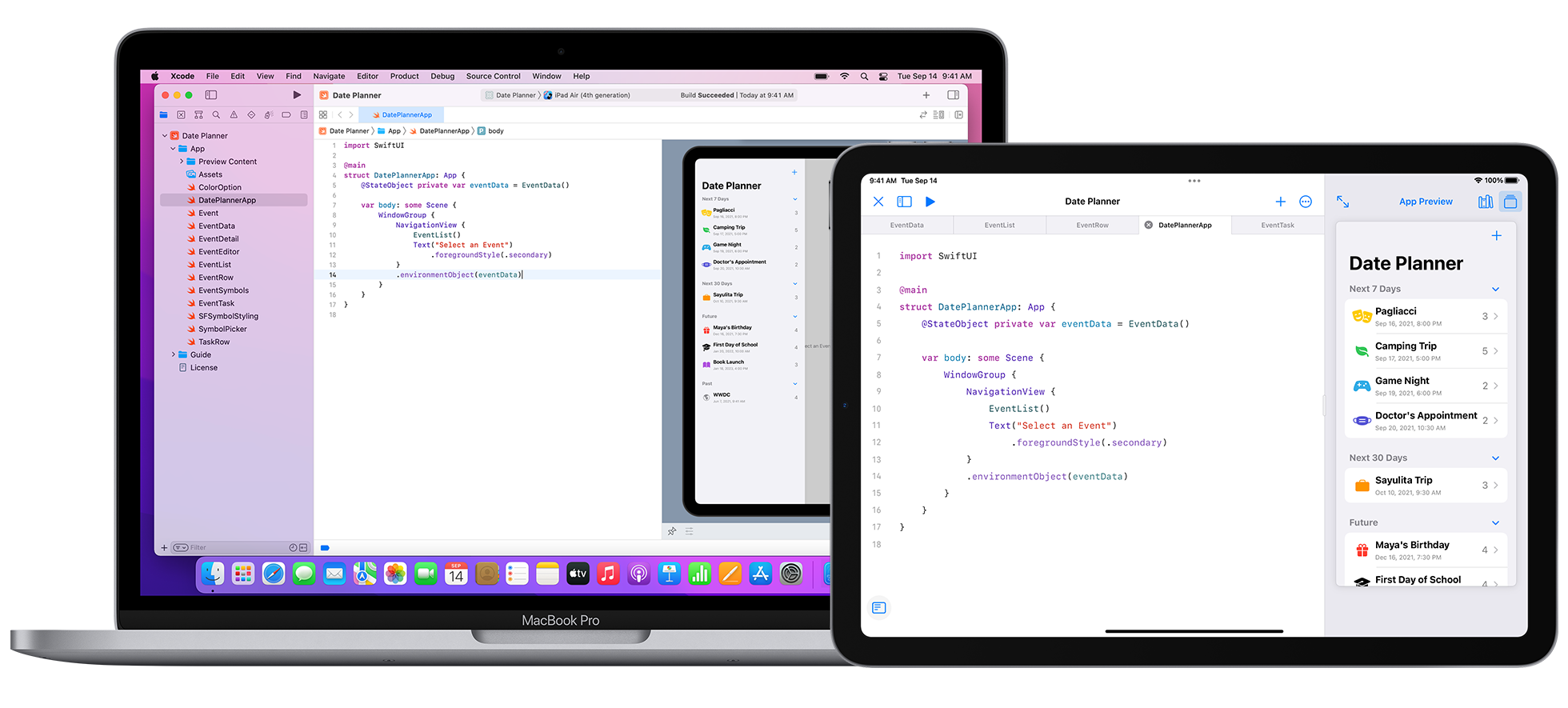 Swift Playgroundsのデバイス間でのコード共有機能を使用しているMacとiPad