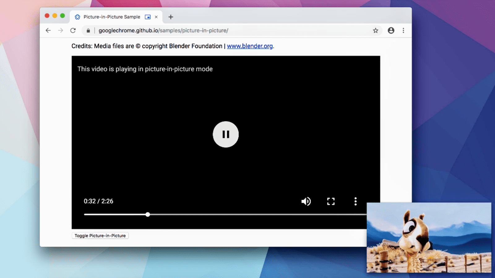 La fonctionnalité Picture-in-picture de Chrome permet aux utilisateurs de continuer à regarder une vidéo depuis un onglet tout en travaillant dans un autre onglet.