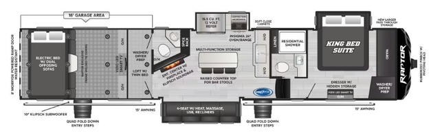 2025 Raptor 415 Floor Plan