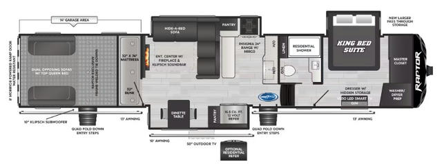 2025 Raptor 441 Floor Plan