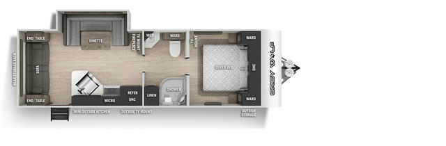 2025 Grey Wolf 23MK Floor Plan