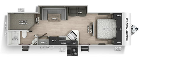 2025 Grey Wolf 26DBH Floor Plan