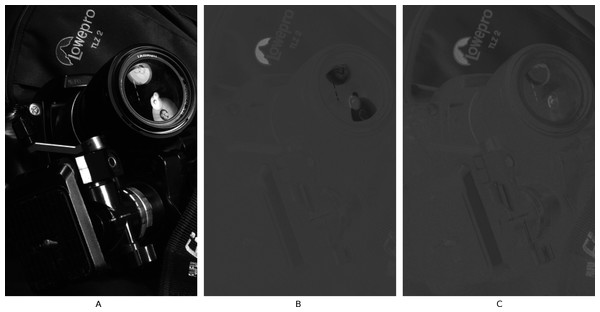 The I (A), P (B), and T (C) planes of the image shown in Fig. 5A.