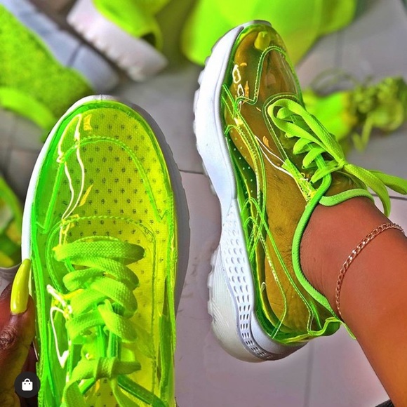 Shoes | Limited Edition Slime Neon Pvc Sneaker | Poshmark