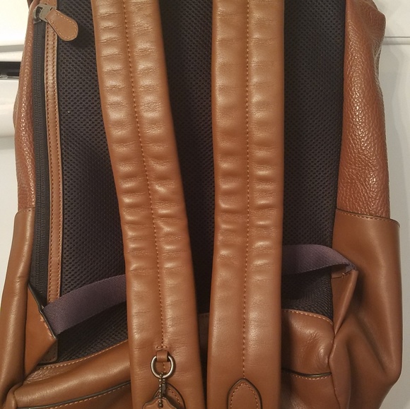 Coach brown leather backpack - Picture 1 of 4