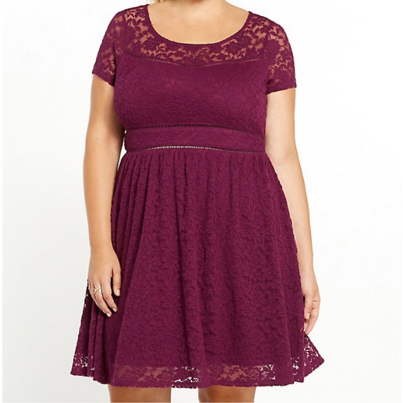 💜 Torrid Plum Lace Dress - Picture 1 of 7