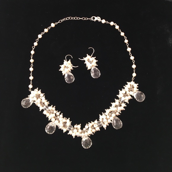 Ross Simons sterling pearl necklace/ earrings - Picture 1 of 4