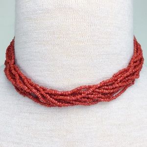 Silpada Multi-Strand Coral Bead Necklace