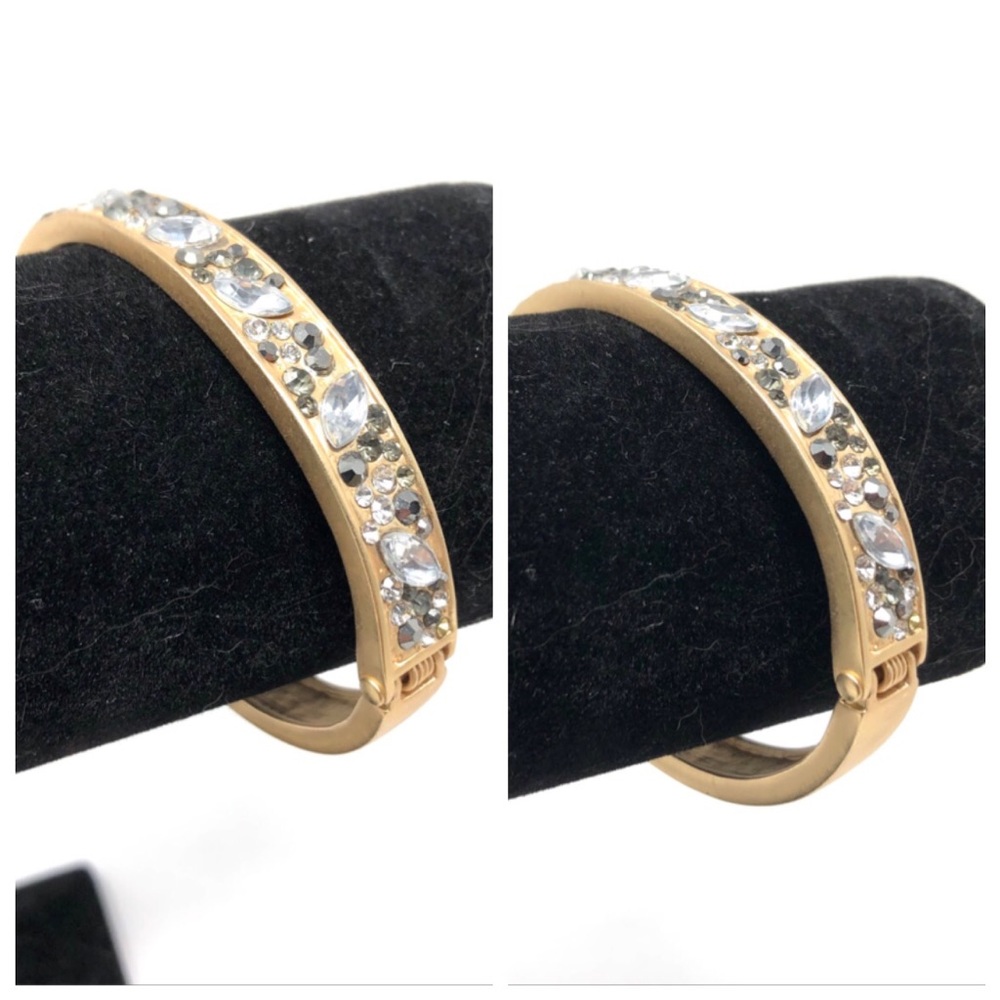 Lovely Rose Gold Tone Fashion Bangle With Cz - image 7