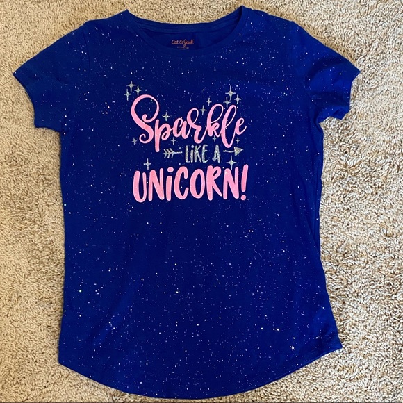 Cat & Jack girls Sparkle like a Unicorn shirt - Picture 1 of 3