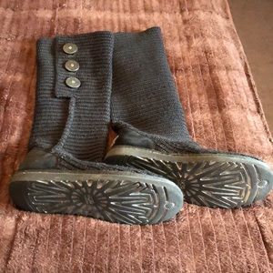 Ugg Classic Cardy Tall Black Boots Size 9 - image 1