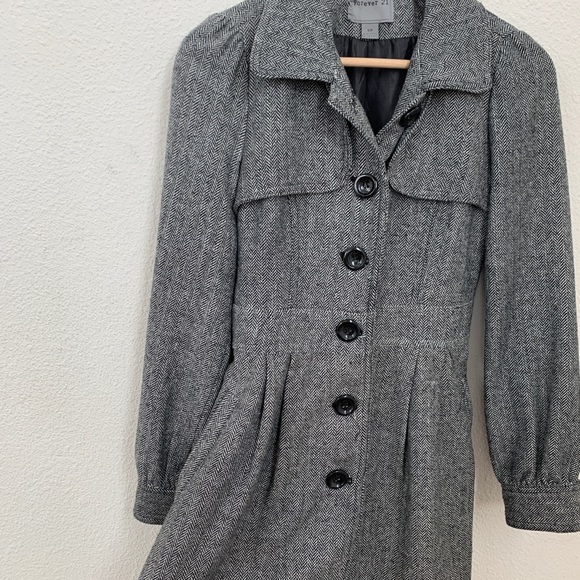 Women’s Plaid Peacoat, size small - Picture 1 of 7