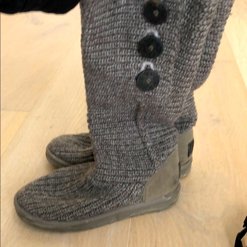 Ugg Cardy Knit High Sweater Boot - Size 6 - image 2