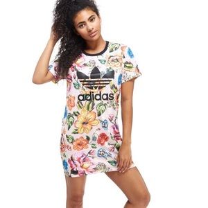 Adidas Floralita Reversible Dress Top Short Floral