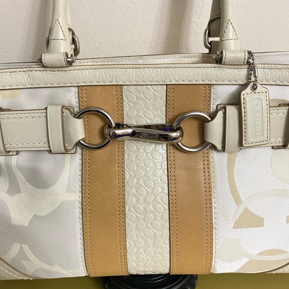 Coach Signature Stripe Carryall Shoulder Bag - image 7