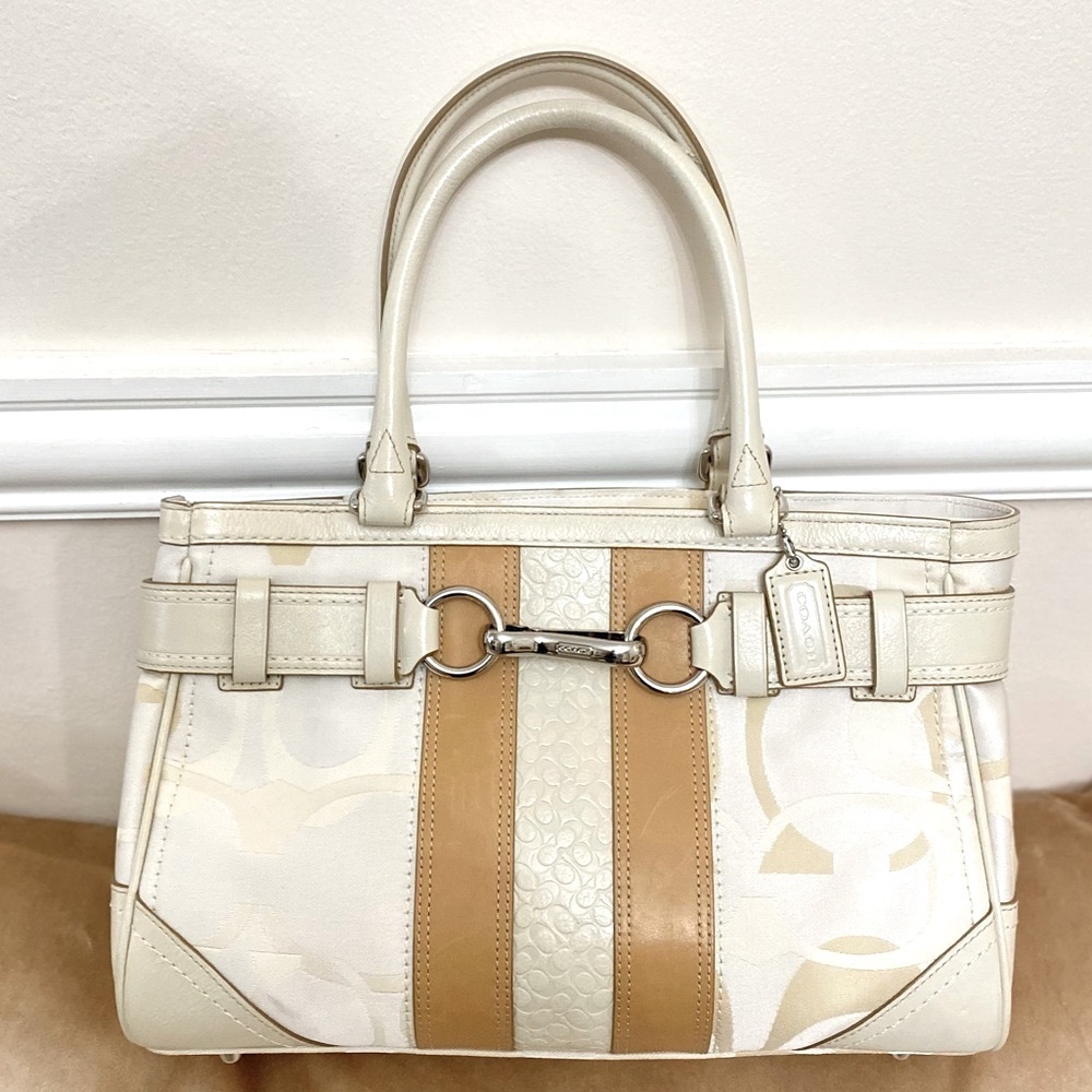 Coach Signature Stripe Carryall Shoulder Bag - image 2