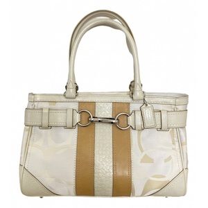 Coach Signature Stripe Carryall Shoulder Bag - image 1