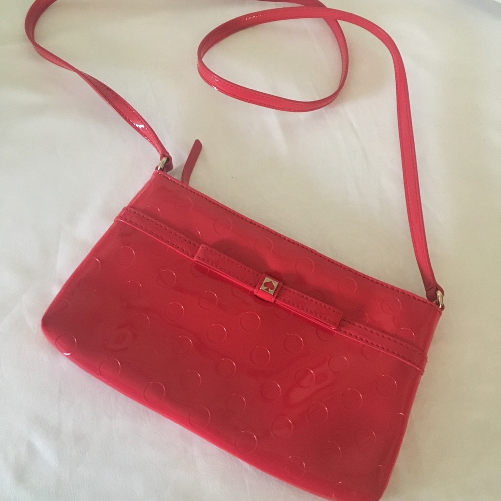 Kate Spade Red Crossbody With Front Bow - image 1