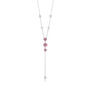 ✧ 14K pink tourmaline lariat necklace