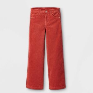 Girls' Wide Leg Corduroy High-Rise Jeans