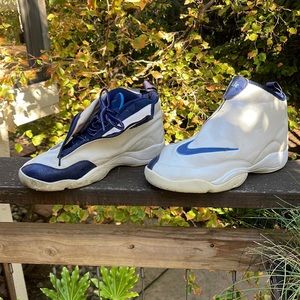 Nike | Shoes | Nike Air Zoom Vintage Son Of Glove White Gary Payton Shoes  Navy Blue Size 2 | Poshmark