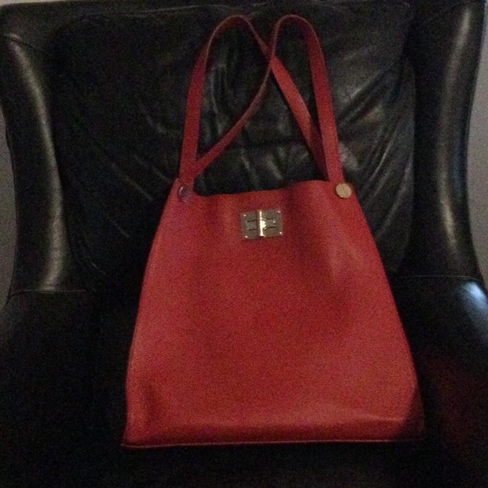 La Borsa Italian (Venice) Red Leather Bag - image 1