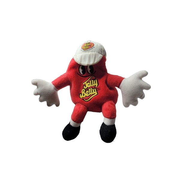 Mr. Jelly Belly 7" Cherry Red Furry Mascot Bean Bag Plush Stuffed Animal 1999 - Picture 1 of 6