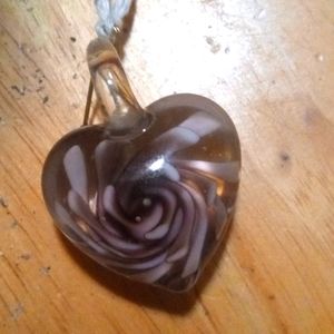 Murano Heart Glass Bead - image 1