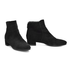 D5 Auth Prada Black Suede Back Zipper Block Heel … - image 1